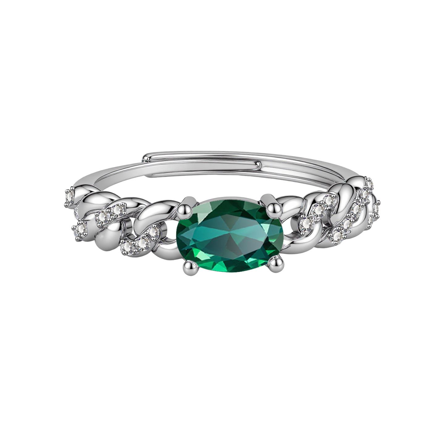 Eco-Friendly Copper Twist Zircon Gem Ring: Women s Adjustable Niche Light Luxury Design Open Adjustable