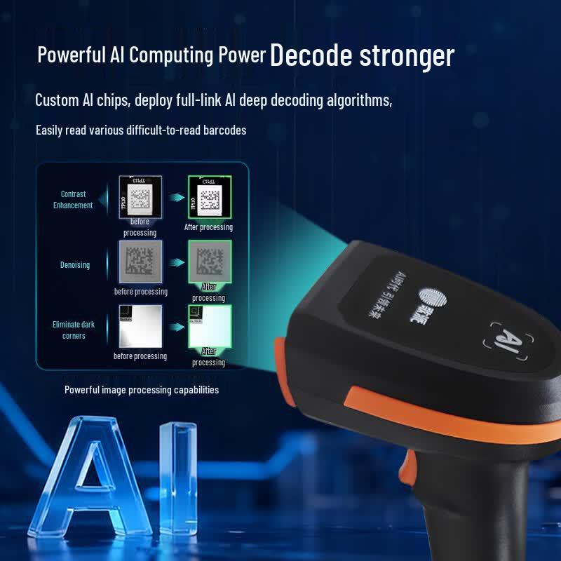 GEPAD AI Industrial Wireless 2D Barcode Scanner