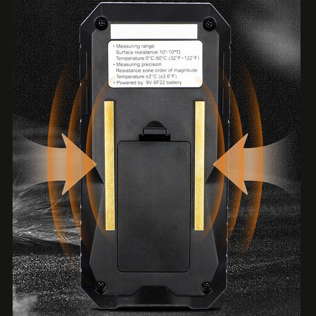 Surface Resistance Automatic Recognition LCD Handheld Ground Resistance Meter Meter Electrostatic High Precision Electrostatic Tester Meter with Fast