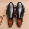 Men's Shoes New Business Dress Casual Shoes Men's Soft Leather Pointed Leather Shoes Men's British Foot Loafers