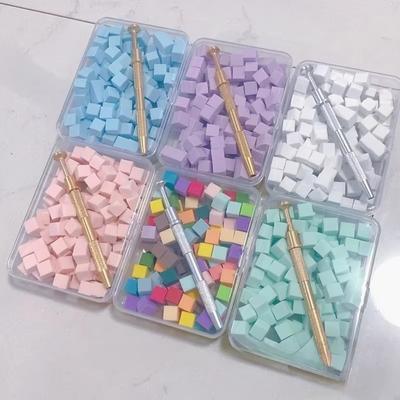 100pcs DIY Beauty Nail Art Tools Multi-Purpose Gradient Sponge Brush Nail Care Soft Sponges Nail Art Brush Grab Pen