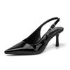 Grape Mother Temperament Small Pointed Head Shallow Mouth Empty High Heels Elegant Two Wear Kitten Versatile Single Shoes Women's Spring 2025