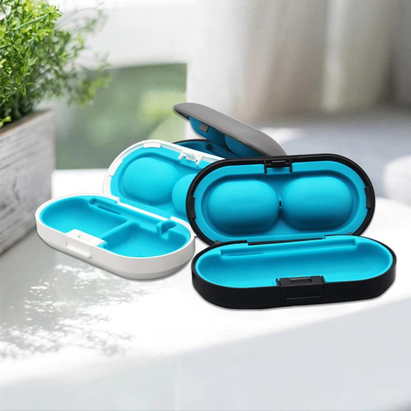 1Pcs Hard Shell Hearing Aid Protective Case Portable Water-resistant Storage Organizer for Outdoor Travel Use