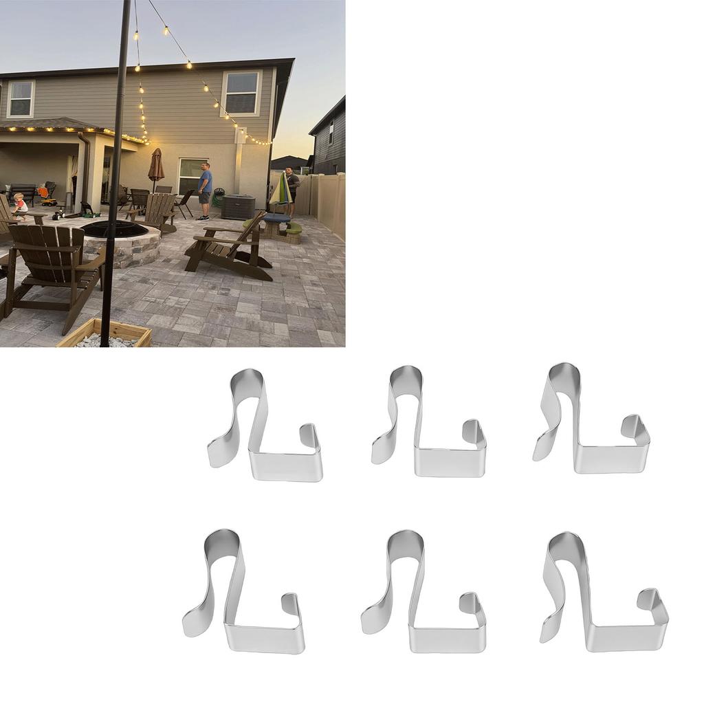 50 Stück Dachrinnenhaken zum Aufhängen von Weihnachtslicht, wetterfeste Metall-Dachrinnenhaken für Feiertagsdekoration