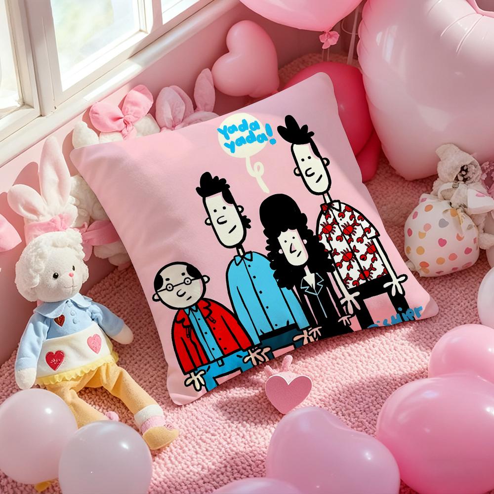 

Movie S-Seinfeld Cushion Cover Pattern Printed Pillowcase for Living Room Sofa Cushion Cover & Bedroom Decor 12x12Inch