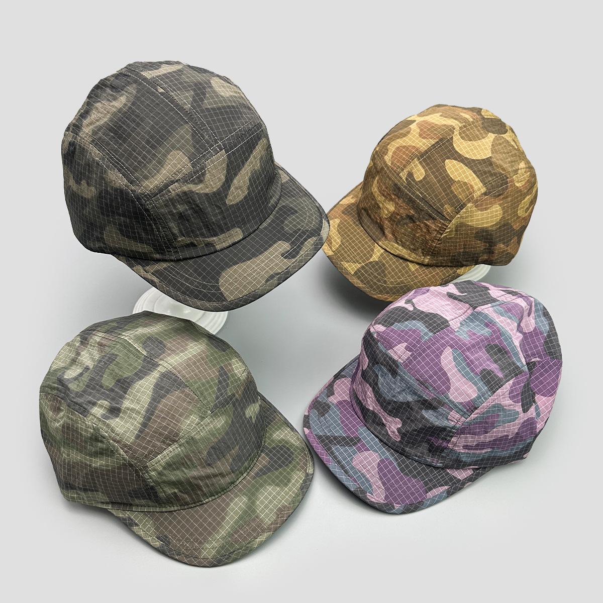 Charm Clothings Women's Dark Khaki Street Quick-Drying Light Board Camouflage Baseball Cap Men's And Sunshade Camping Mountaineering Cap 52-60Cm