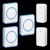 Kajia Si Wireless Self-Powered Doorbell with Long-Range, Three Receivers, Waterproof Design, and Flash Alert