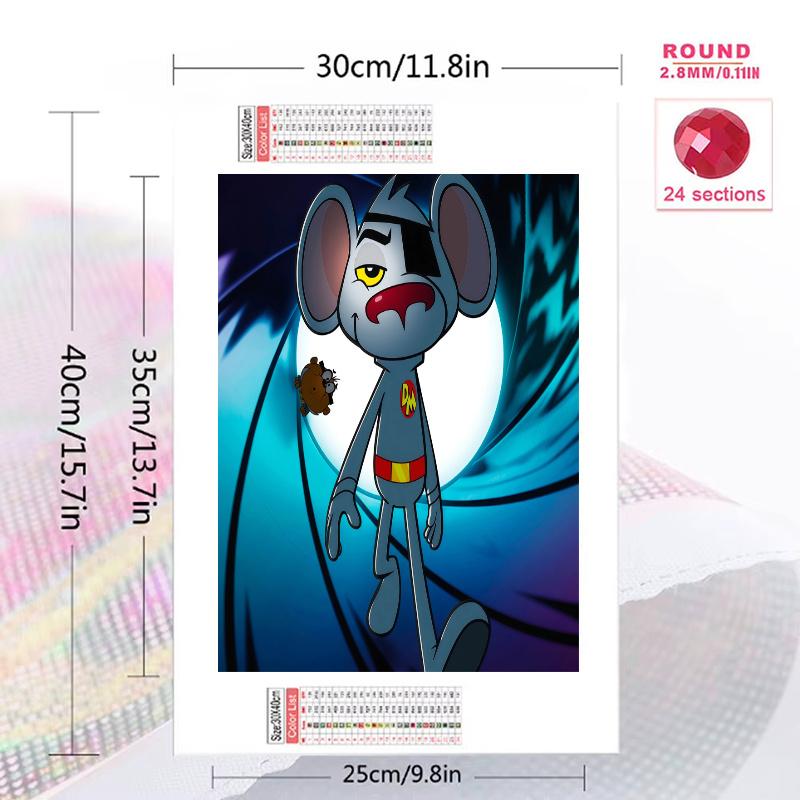 Danger Mouse 100% Round Full Drill 5D DIY Diamond Painting Embroidery Cross Stitch Rhinestone Décor