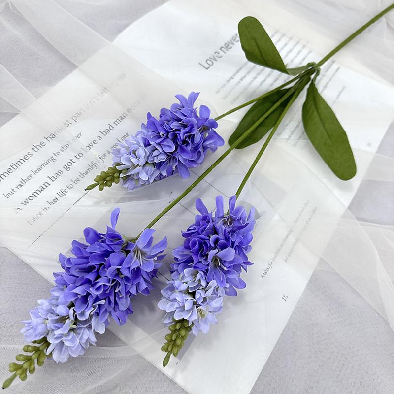 Artificial Lavender Flowers For Wedding Decor And Photo Props With Silk Material