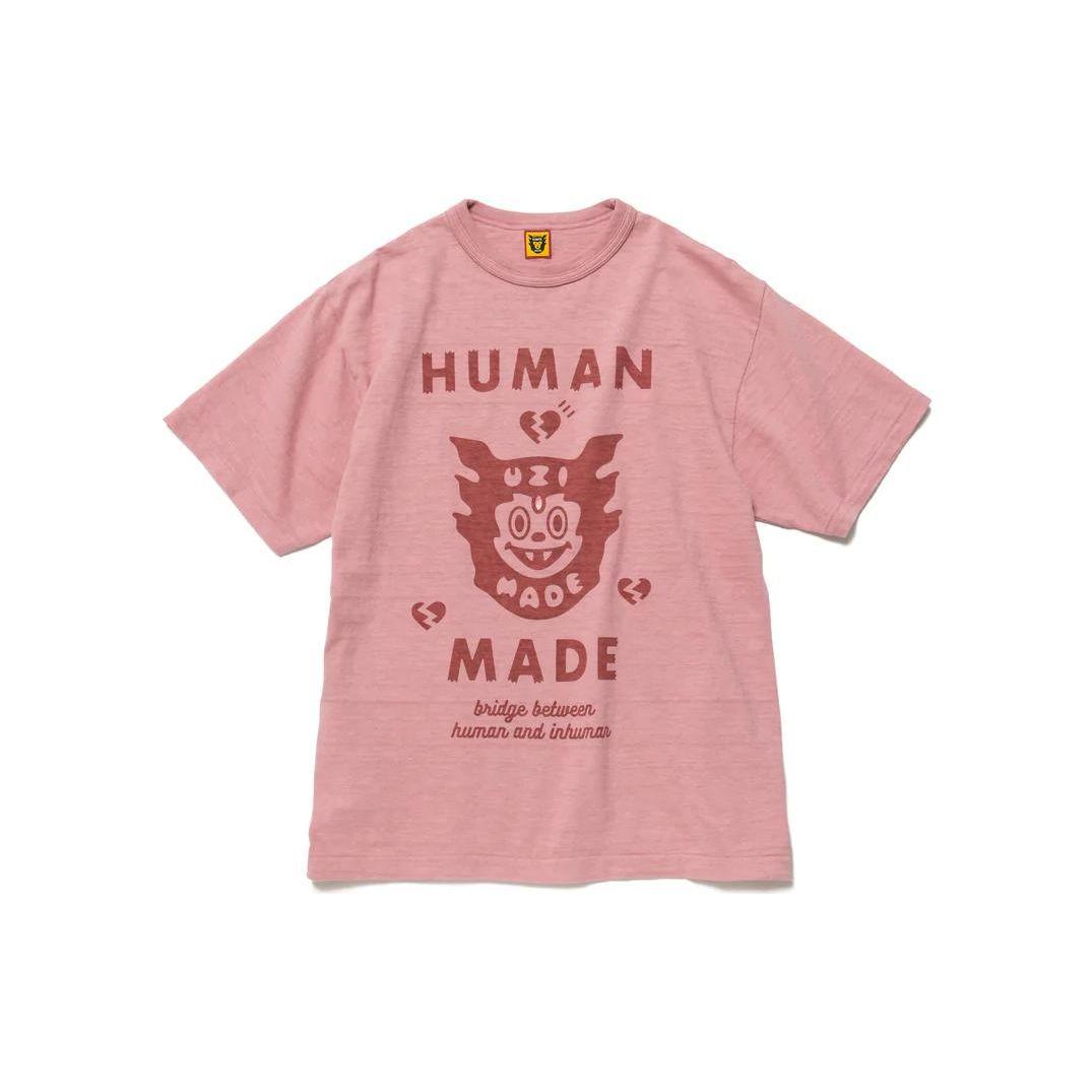 

Футболка Human Made Uzi Made #2 Розовая уличная одежда унисекс XX23TE007 L