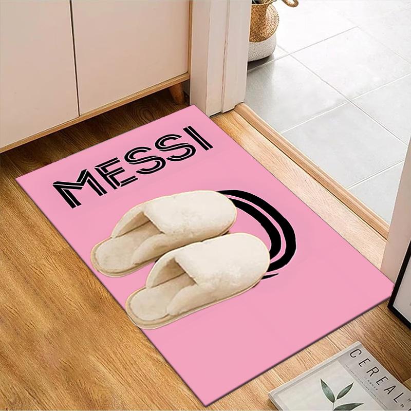 Messi's Pink Rug Game Carpet, Floor Mat for Bedroom Living Room Entryway Rug, Home Decor Idea Gift for Christmas Birthday