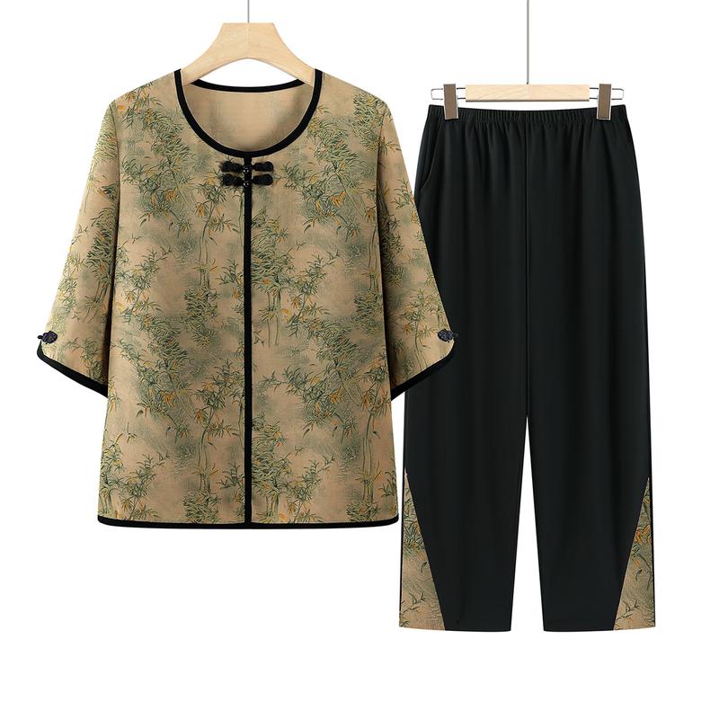Yuzhaolin Plus Size Summer Top for Mid-Aged Women 6XL