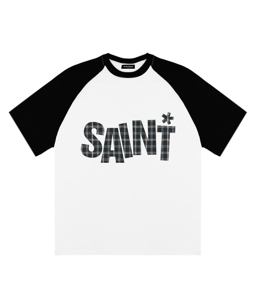 SAINTPAIN Sp Saint Pattern Heavyweight Raglan Short Sleeve Tee White