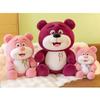 Adorable Plush Pink Teddy Bear Creative Cartoon Stuffed Animal Toy For Kids Gift