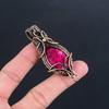 Ruby Pendant Gemstone Jewelry, 999 Copper Wire Wrapped Handmade Pendant, Latest Design Jewelry