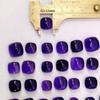 12x12mm Cushion Amethyst Cabochon Lot, Natural Purple Amethyst Gemstones, Polished Cabochons for Jewelry Making