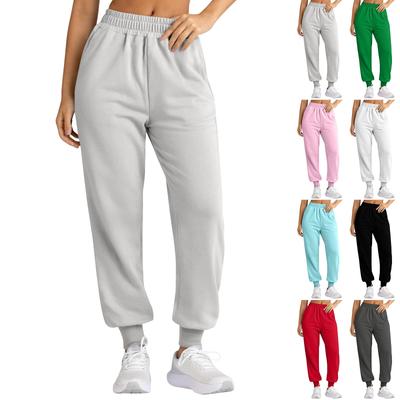 Women's Autumn And Winter High Waisted Loose Sports Pants, Jogging Pants, Fashionable Casual Pants With Pockets