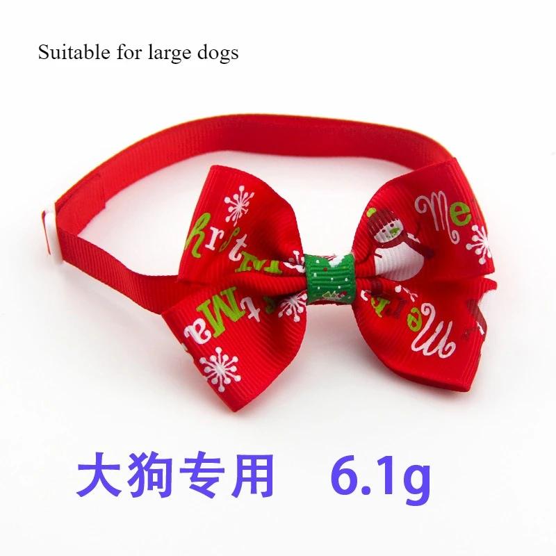 Christmas Handmake Dog Bow Ties Puppy Bowties Pet Cat Dog Bow Tie Collar for Dogs Grooming Dog Christmas Accessories
