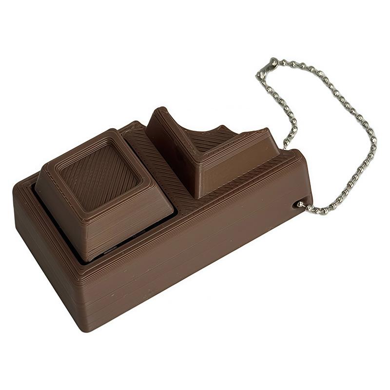 1~4 STKS Chocolade 3D Toetsenbord Clicker Sleutelhanger Simulatie Chocolade Fidget Stressverlichter Fidget Speelgoed Anti Angst Sleutelhanger Cadeaus black