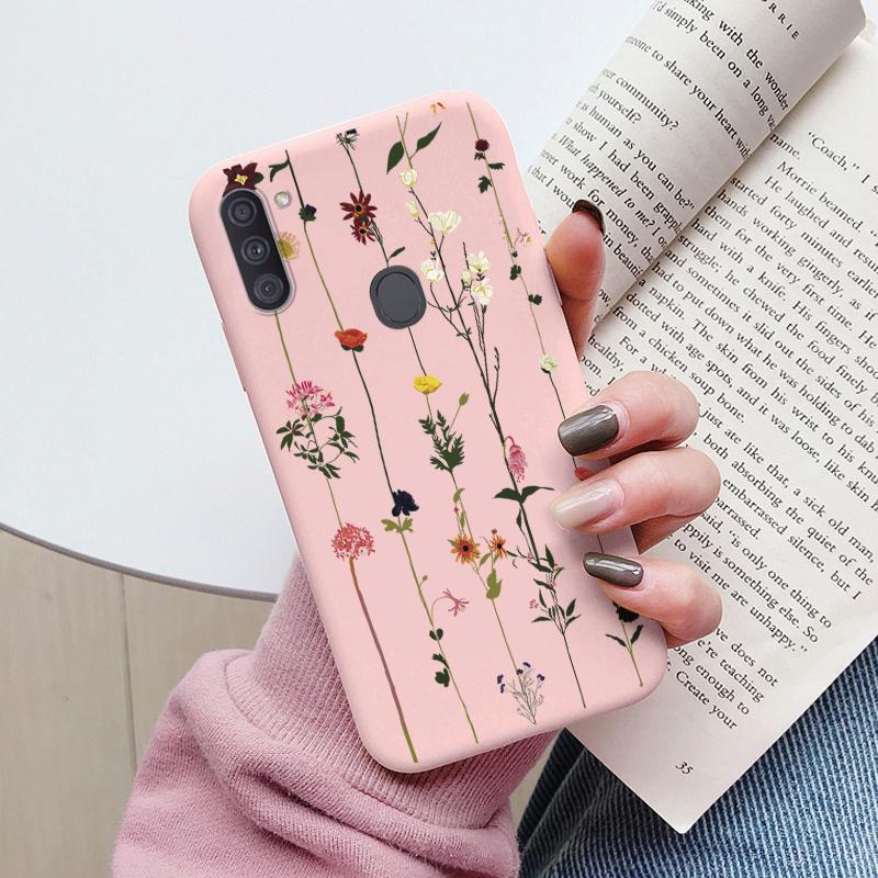 Soft Case For Samsung Galaxy A11 M11 Phone Cover Cute Flowers Butterfly Fundas TPU Coque For Samsung A11 A 11 M GalaxyA11 Bumper