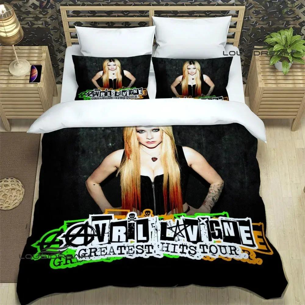 Singer AVRIL LAVIGNE Printed Bedding Sets Exquisite Bed Supplies Set Duvet Cover Bed Comforter Set Bedding Luxury Birthday Gift