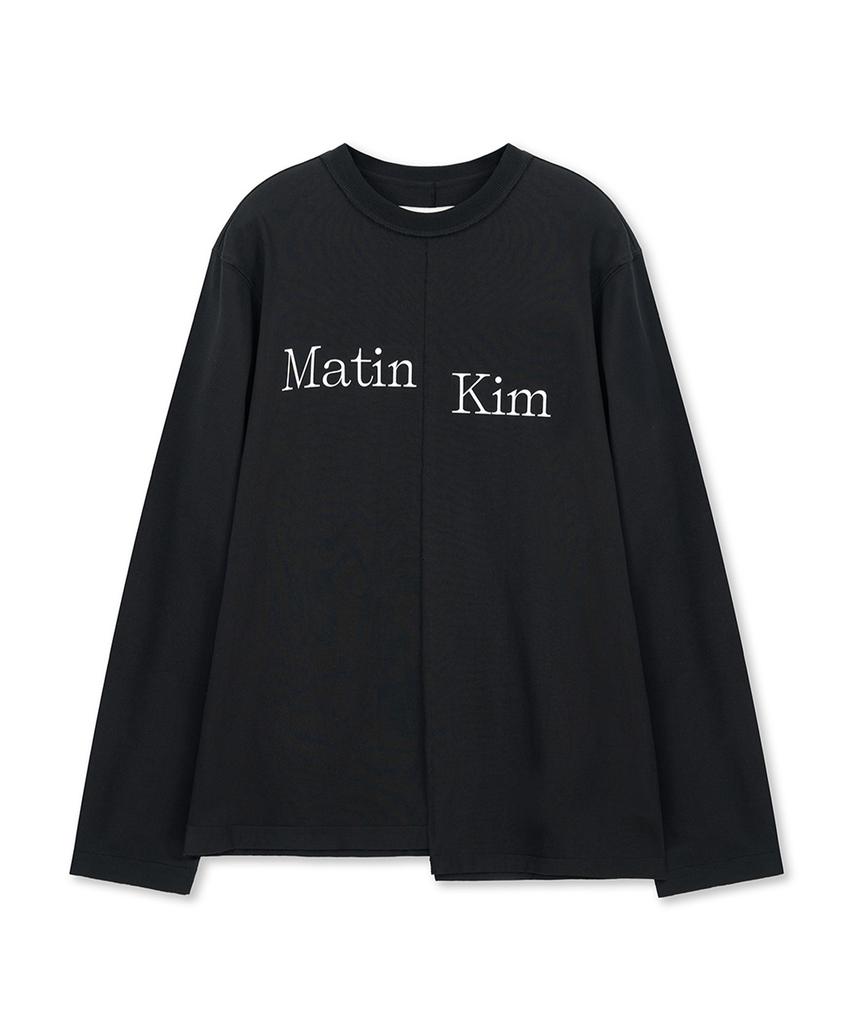 Mattengkim Asymmetric Logo Top In Black