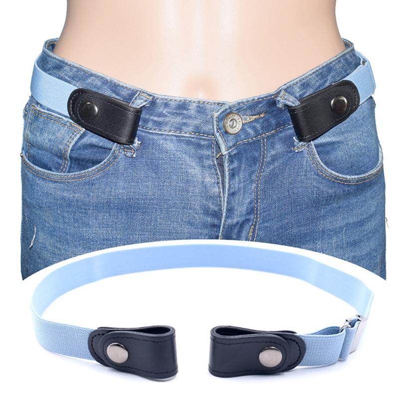 Unisex Buckle-Free Elastic Belts Invisible Belt For Jeans No Bulge Hassle Band