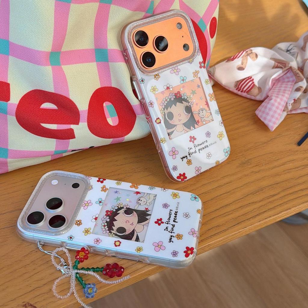 Anime Little Girl Flower iPhone 17 Pro Max Case - Anti-fall for Apple 16/15/14
