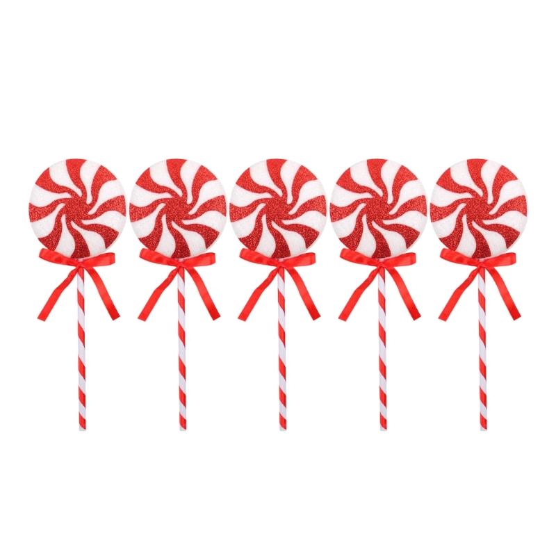 Mehrfarbiger Weihnachtsbonbon-Schmuck Festival Weihnachtsbaumschmuck mit bunten Zuckerstangen-Designs