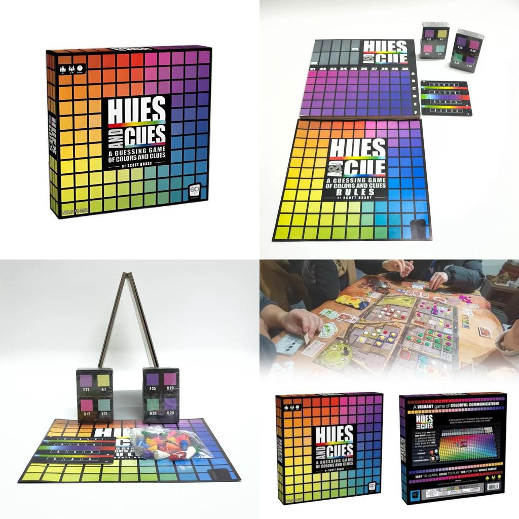 Hues And Cues Un Gioco di Indovinelli di Colori Indizi Puzzle Giocattolo con Componenti in Plastica per Attività Familiari e di Festa