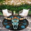 Cow Skull pattern round rug,Carpet Rug for Living Room Bedroom Sofa Playroom Decor,Non-slip Floor Mat,Holiday Gifts and Birthday Gifts