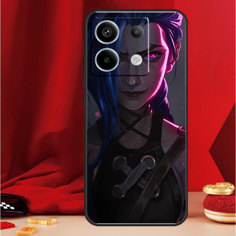 Anime Arcane Jinx Phone Case For Xiaomi Redmi Note 13 Pro 12 10 9 8 11 Pro 12S 11S 10S 9S 10A 9C 10C 12C 13C