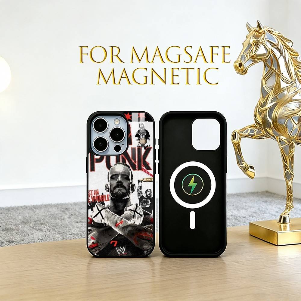 Wrestler CM P-Punk  Phone Case For iPhone17,16,15,14,13,12,11 Plus,Pro Magnetic For Magsafe Wireless Charging