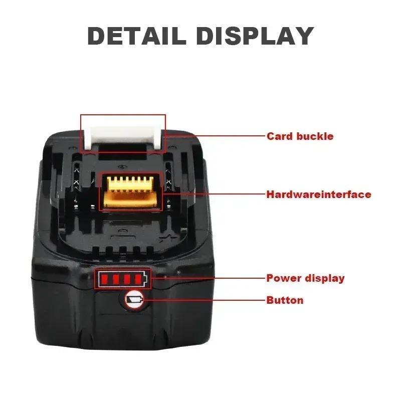 2025NEW for Makita 18V 6000mAh Rechargeable Power Tools Battery with LED Li-ion Replacement LXT BL1860B BL1860 BL1850+3A Charger