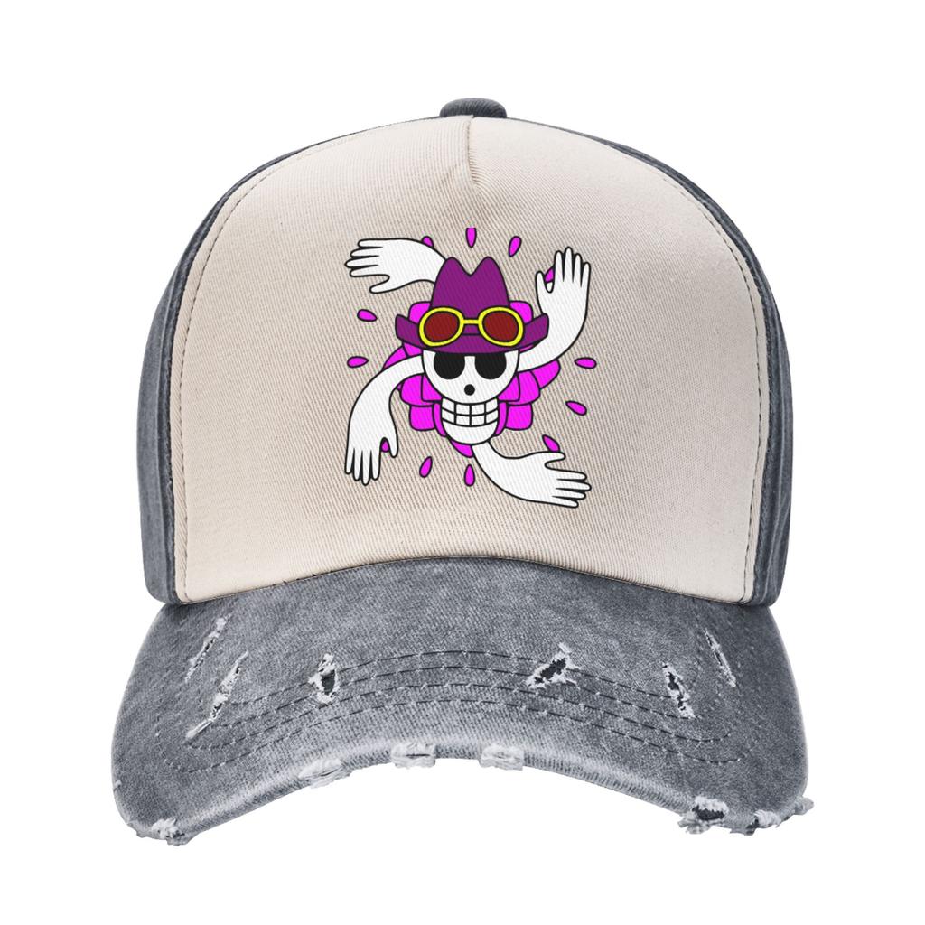 Hip Hop Tony Tony Chopper One Piece Flag Baseball Cap Distressed Denim Snapback Cap Outdoor Summer Adjustable Fit Caps Hat