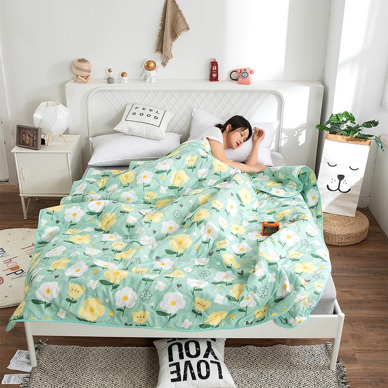Cute Rubber Duck Summer Quilt Cartoon Ducks Gifts Bedspread Thin Comforter All-Season Quilted Air Conditioner Quilts For Bedroom