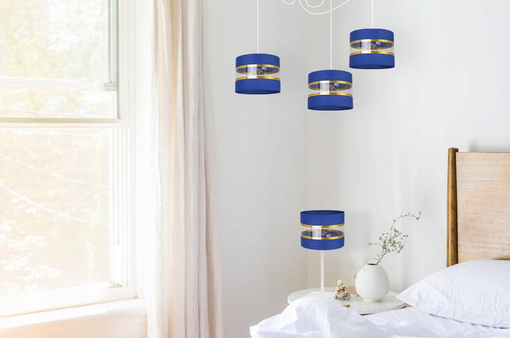 Night Table Lamp, Elegant Gold Lampshade, 20 Cm
