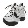 Fashion White Chunky Sneakers Women New Autumn Hidden Heel Platform Sports Dad Shoes Woman Lace Up Breathable Mesh Casual Shoes 10CM