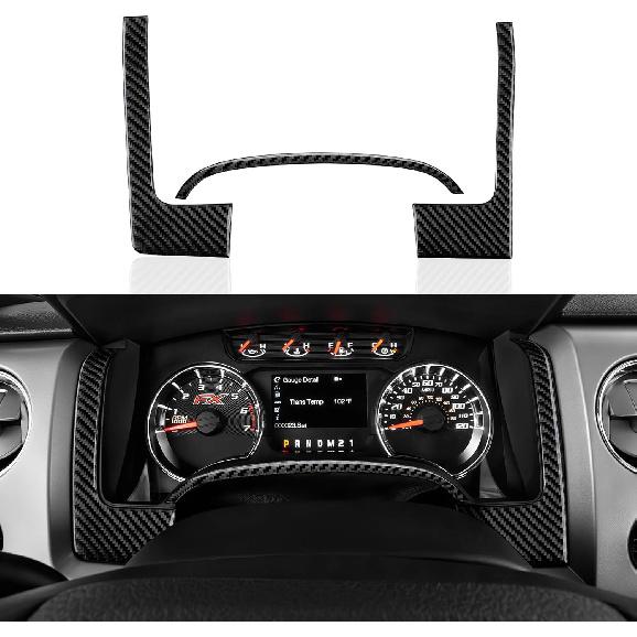 Car Carbon Fiber Dashboard Trument Panel Strip Sticker Cover Interior Trim Decal for Ford F150 2009 2010 2011 2012 2013 2014 Accessories