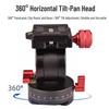2D Panoramic DSLR Pan Tilt Head with Hydraulic Damping Ball for Photography & Videography Tripod Set