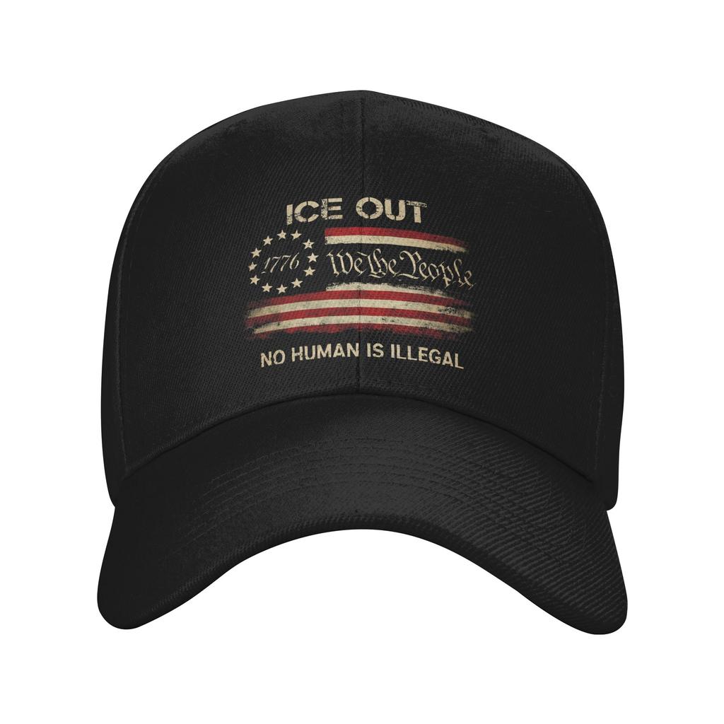 Unisex ice Out  Anti Ice Minneapolis Abolish Ice Hats Stylish Baseball Cap  Trucker Hat Golf Headewear Adjustable Fit