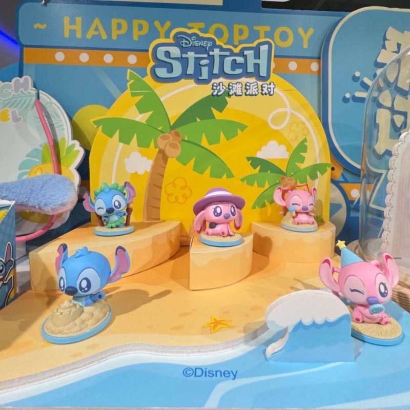 Disney Stitch Beach Party Mystery Blind Box Summer Edition Collectible Toy Figure Desk Decor For Kids Trendy Christmas Gift