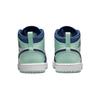 Air Jordan 1 Mid PS Blue Mint Kids Sneakers Mystic-Navy White Mint-Foam 640734-413