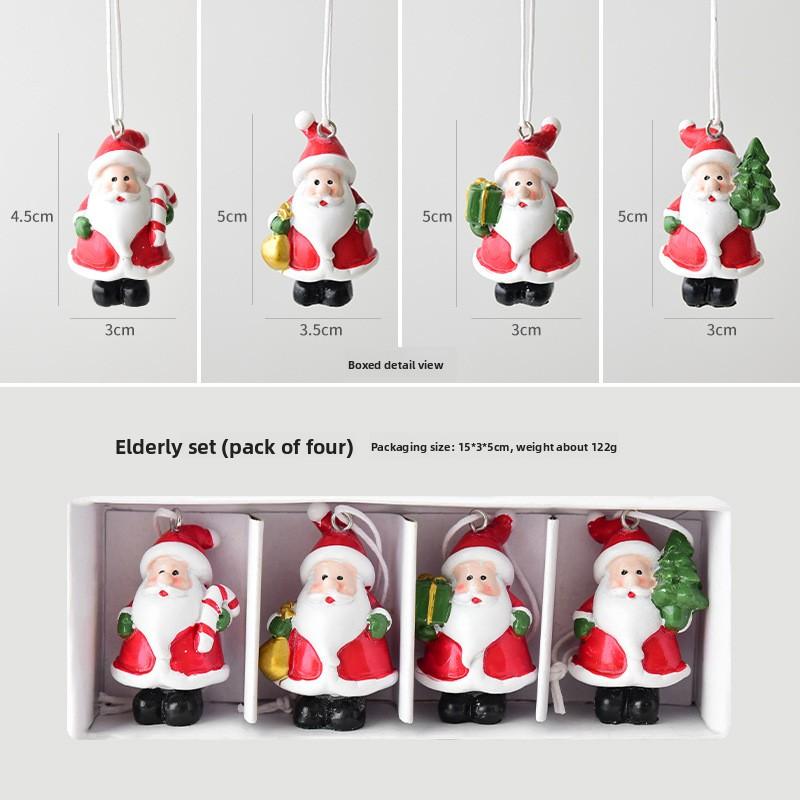 New Arrival Fashion Glass Christmas Ornaments Santa Snowman Pendant for Xmas Tree Deco Perfect Christmas Gift