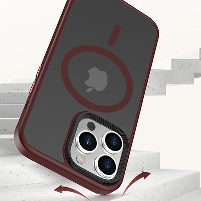 Magnetické pouzdro pro iPhone 15 Pro Kompatibilní s MagSafe Matný kryt na telefon z PC+TPU s povrchem na dotek