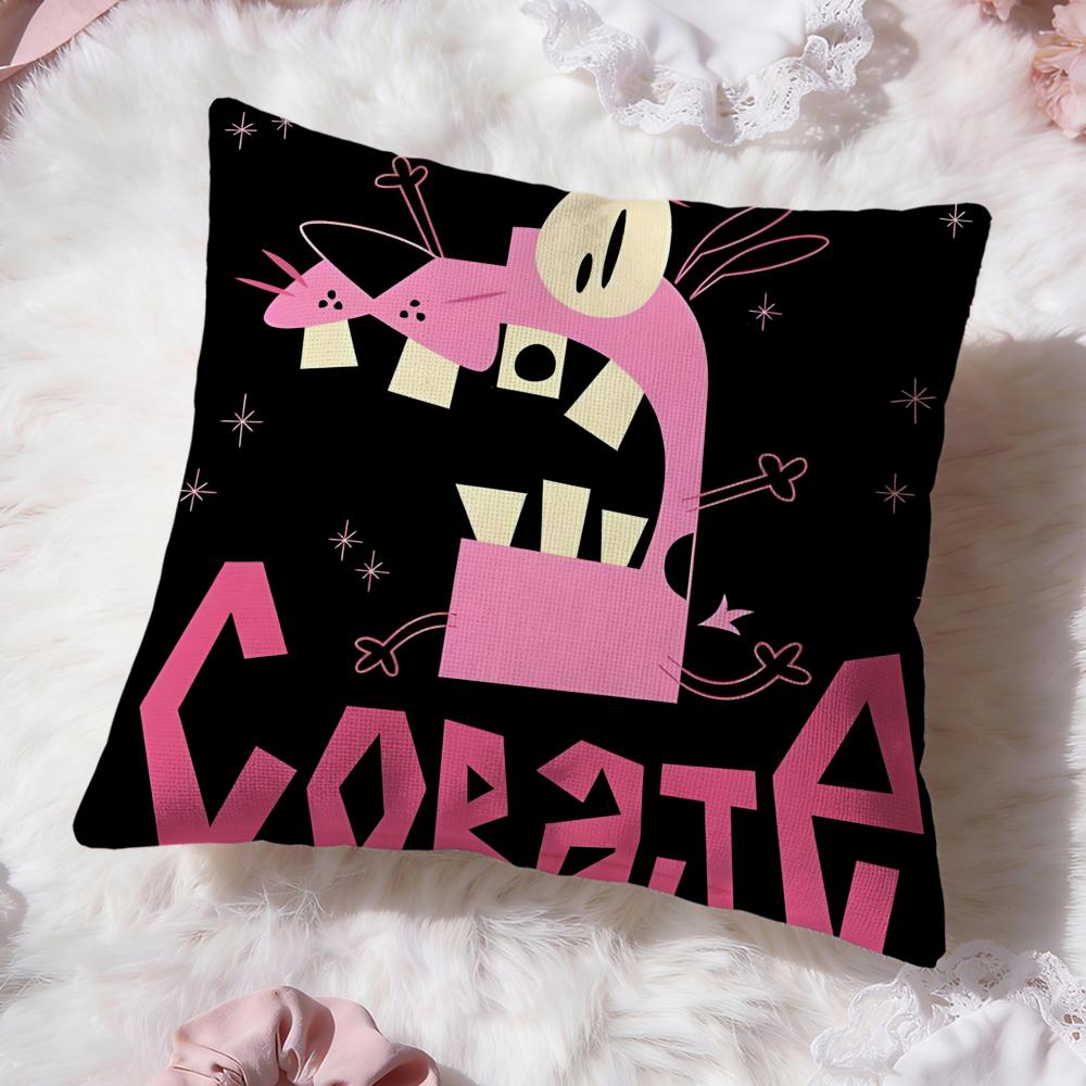 Courage the Cowardly DogS Cushion Cover Premium Comfort Reversible Pillow Cove -Two in One Design for Any Room & Car Interior