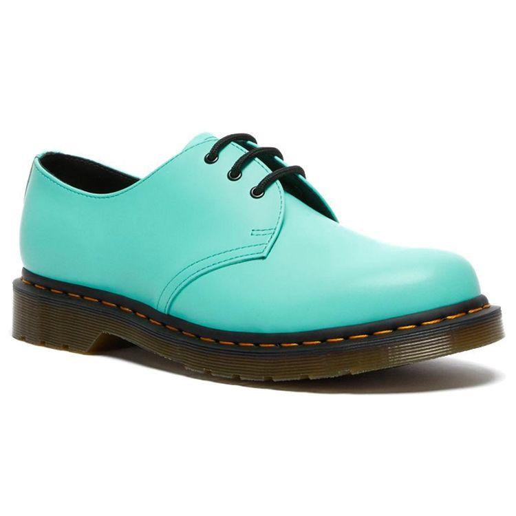 Dr. Martens 1461 Gładkie Skórzane Buty Casualowe Miętowa Zieleń Buty Męskie 26369983