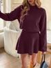 Seventeen Colors Slim Fit Half High Collar Knit Dress in Five Sizes