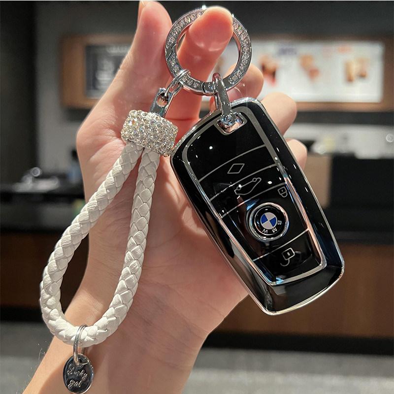 BBKC8 For BMW 1 3 5 7 Series X1 X3 X4 X5 F10 F15 F16 F20 F30 F18 F25 M3 M4 E34 Key Case Cover Alloy Shell Holder Keychain Accessories