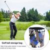 Camo Golf Ball Bag Bucket Design Drawstring Golf Pouch Faux Leather Portable Golf Ball Carrier Bag for Men Women